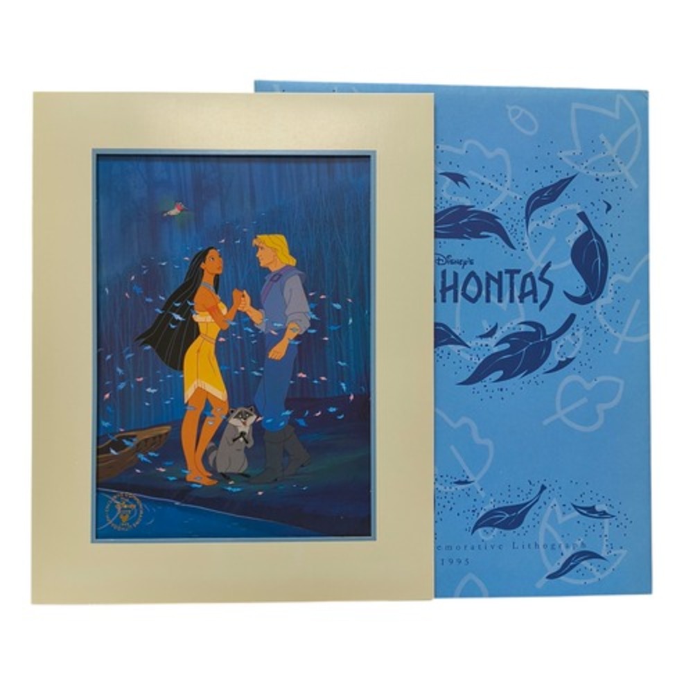 1995 Disney Store Pocahontas Movie Commemorative Lithograph Print 11x14 & Sleeve